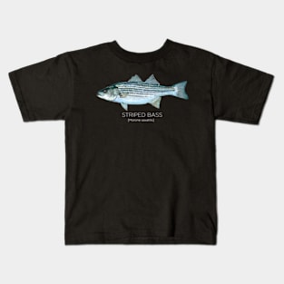 Scientific Striped Bass For Surf Striper Fisher Kids T-Shirt